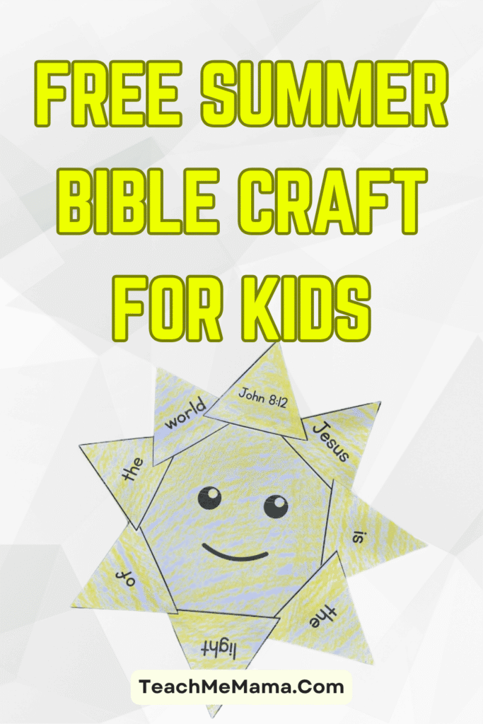 free summer bible craft for kids